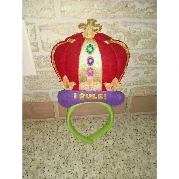 Kids Vintage Common Wealth "I Rule" Crown Headband - Picture 1 of 6